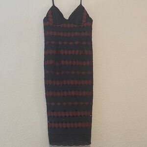Elegant Black and Red Women's Dress